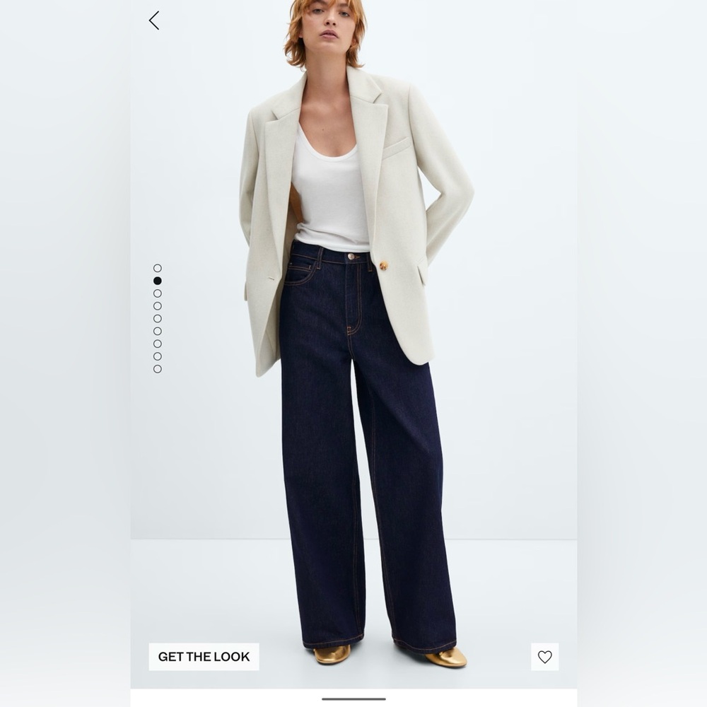Dark wide leg jeans